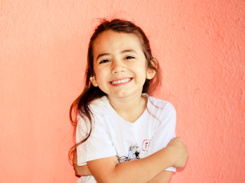 orthodontist examining child