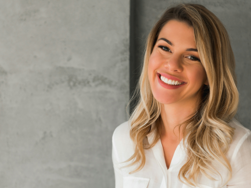 young woman smiling